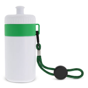 Borraccia sportiva con bordo 500ml verde - personalizzabile con logo