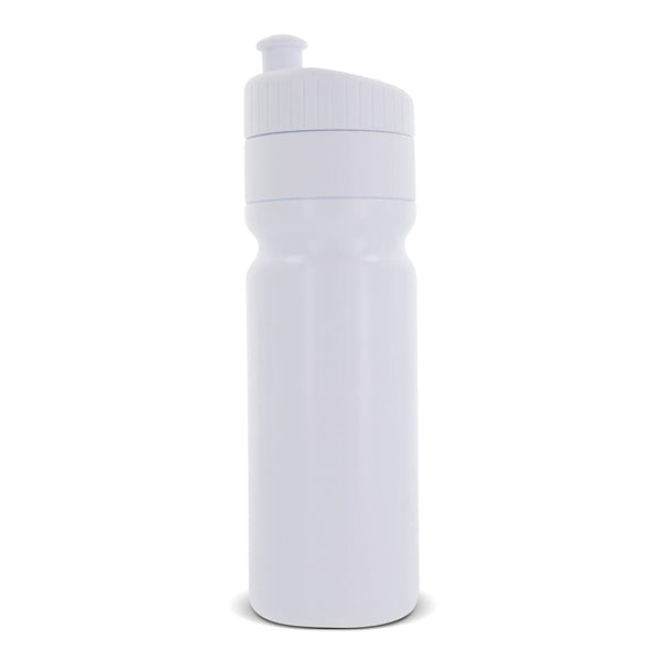 Borraccia sportiva con bordo 750ml Bianco / bianco - personalizzabile con logo