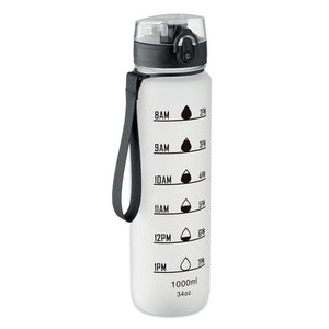 Borraccia sportiva RPET 1L bianco - personalizzabile con logo
