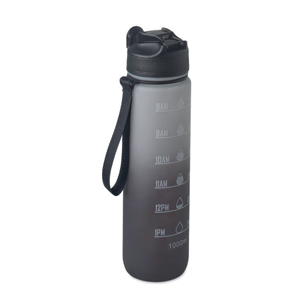 Borraccia sportiva RPET 1L Nero - personalizzabile con logo