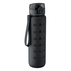 Borraccia sportiva RPET 1L Nero - personalizzabile con logo