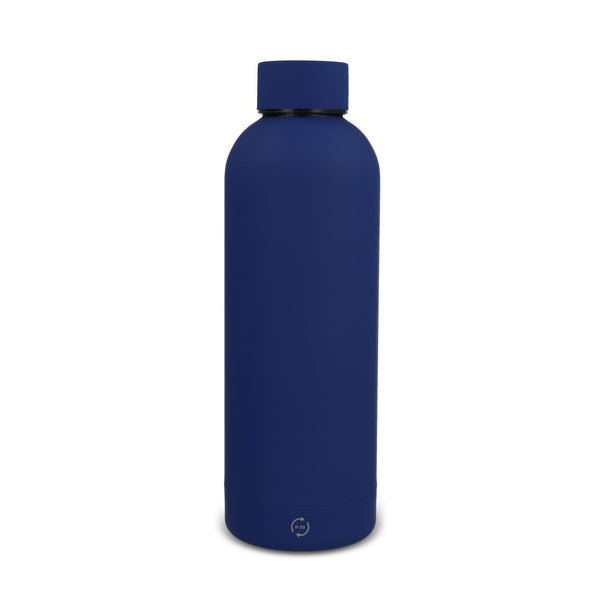 Borraccia termica Alchemy soft touch 500ml blu navy - personalizzabile con logo