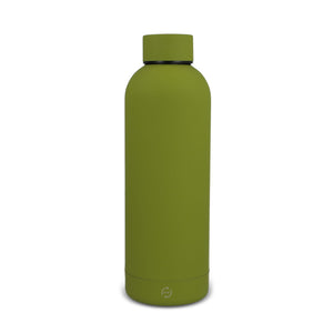 Borraccia termica Alchemy soft touch 500ml verde calce - personalizzabile con logo