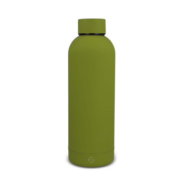 Borraccia termica Alchemy soft touch 500ml verde calce - personalizzabile con logo