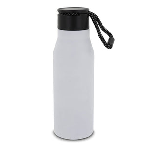 Borraccia termica con corda 600ml Bianco - personalizzabile con logo