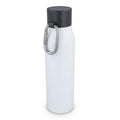 Borraccia termica con moschettone finitura opaca 600 ml Bianco - personalizzabile con logo