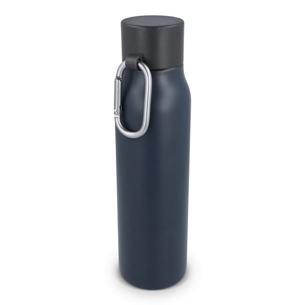 Borraccia termica con moschettone finitura opaca 600 ml Grigio - personalizzabile con logo