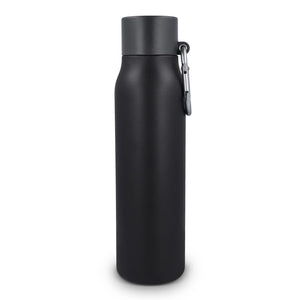 Borraccia termica con moschettone finitura opaca 600 ml - personalizzabile con logo