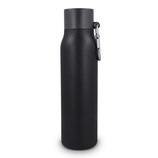 Borraccia termica con moschettone finitura opaca 600 ml - personalizzabile con logo