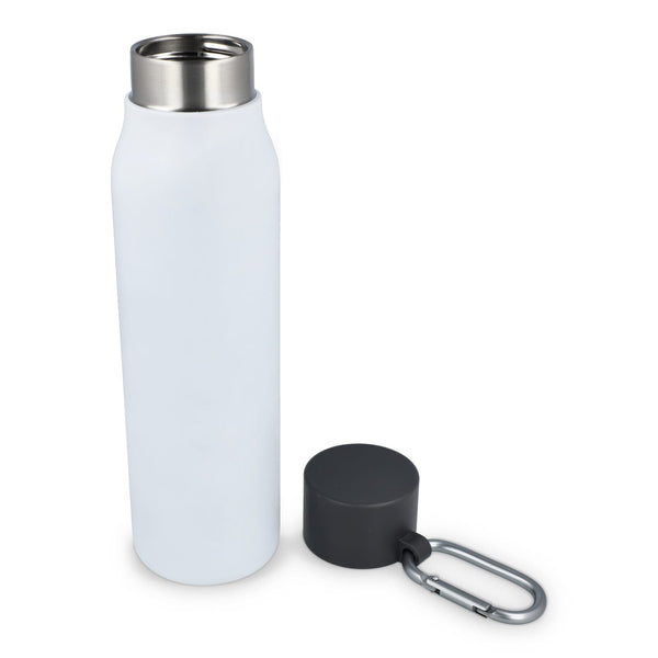Borraccia termica con moschettone finitura opaca 600 ml - personalizzabile con logo