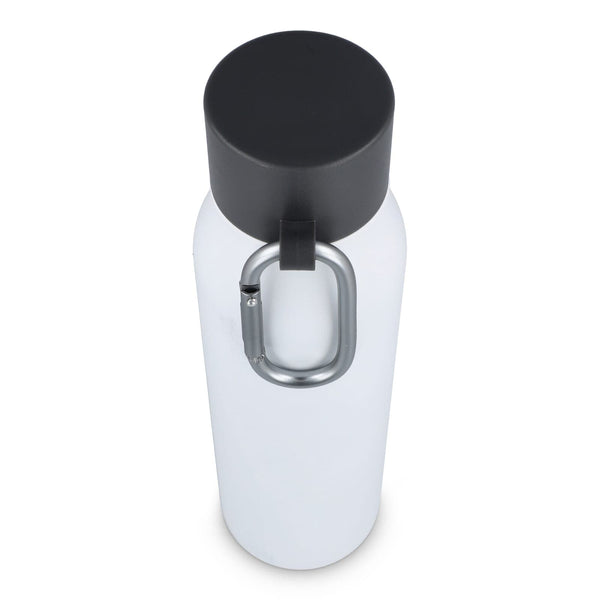 Borraccia termica con moschettone finitura opaca 600 ml - personalizzabile con logo