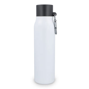 Borraccia termica con moschettone finitura opaca 600 ml - personalizzabile con logo