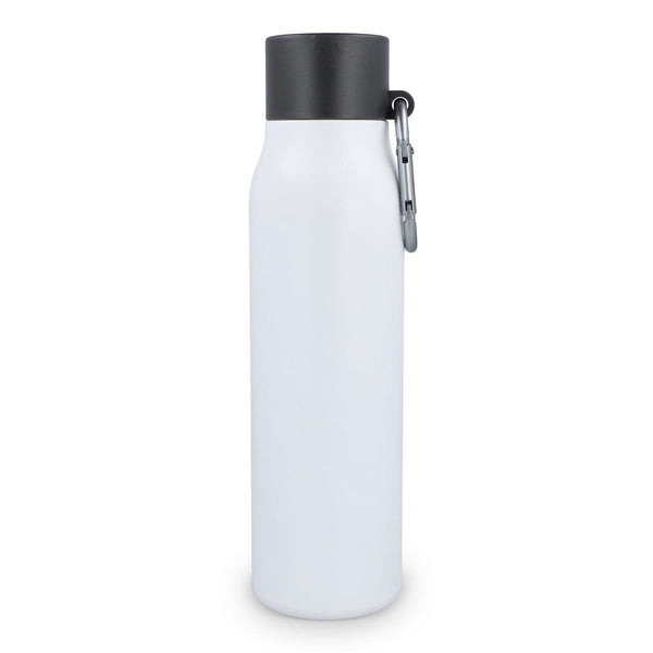Borraccia termica con moschettone finitura opaca 600 ml - personalizzabile con logo