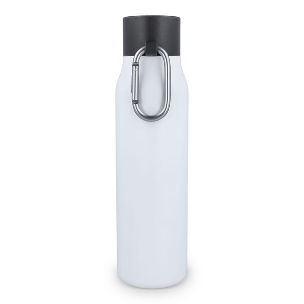 Borraccia termica con moschettone finitura opaca 600 ml - personalizzabile con logo