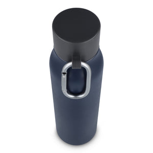 Borraccia termica con moschettone finitura opaca 600 ml - personalizzabile con logo