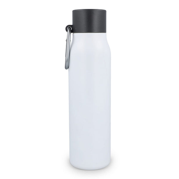 Borraccia termica con moschettone finitura opaca 600 ml - personalizzabile con logo