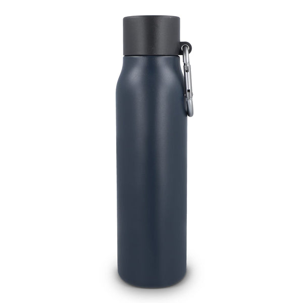 Borraccia termica con moschettone finitura opaca 600 ml - personalizzabile con logo