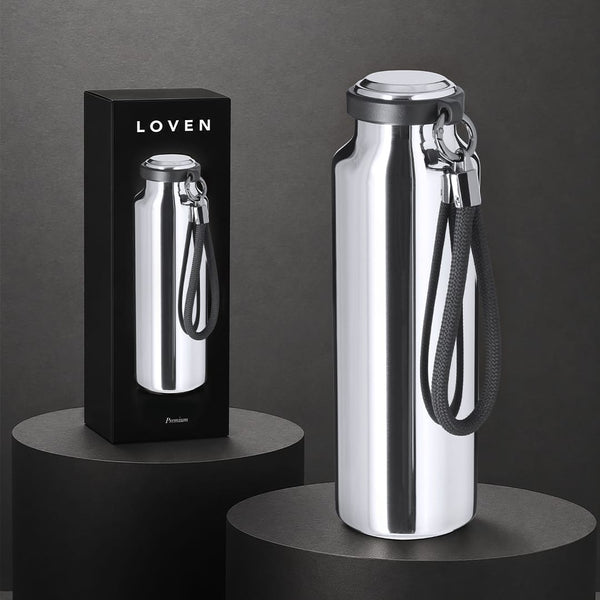 Borraccia Termica Loven color argento - personalizzabile con logo