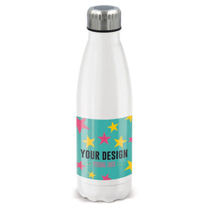 Borraccia termica Swing con display della temperatura 500ml Bianco - personalizzabile con logo