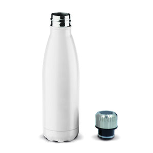 Borraccia termica Swing con display della temperatura 500ml Bianco - personalizzabile con logo