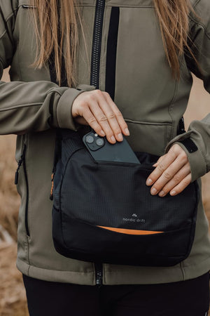 Borsa a tracolla Nordic Drift Trail RCS 4L nero - personalizzabile con logo