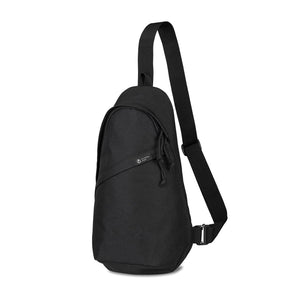 Borsa a tracolla Renew in rPET AWARE™ nero - personalizzabile con logo