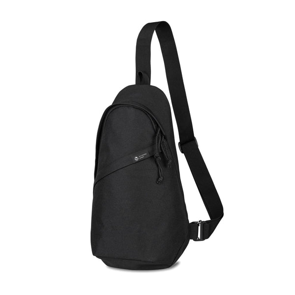 Borsa a tracolla Renew in rPET AWARE™ nero - personalizzabile con logo