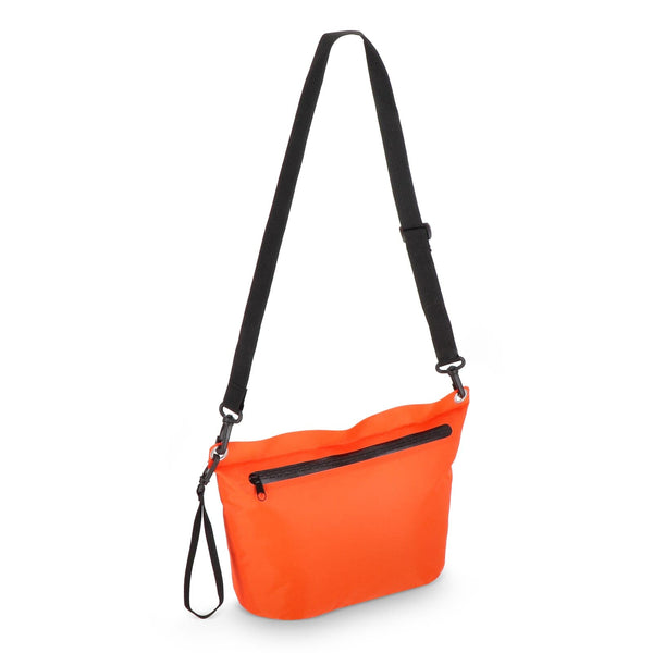 Borsa a tracolla resistente all'acqua in tessuto ripstop 33 x 23 x 13 cm Arancione - personalizzabile con logo