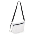 Borsa a tracolla resistente all'acqua in tessuto ripstop 33 x 23 x 13 cm Bianco - personalizzabile con logo