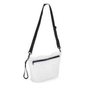 Borsa a tracolla resistente all'acqua in tessuto ripstop 33 x 23 x 13 cm Bianco - personalizzabile con logo