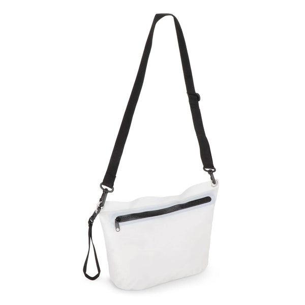 Borsa a tracolla resistente all'acqua in tessuto ripstop 33 x 23 x 13 cm Bianco - personalizzabile con logo