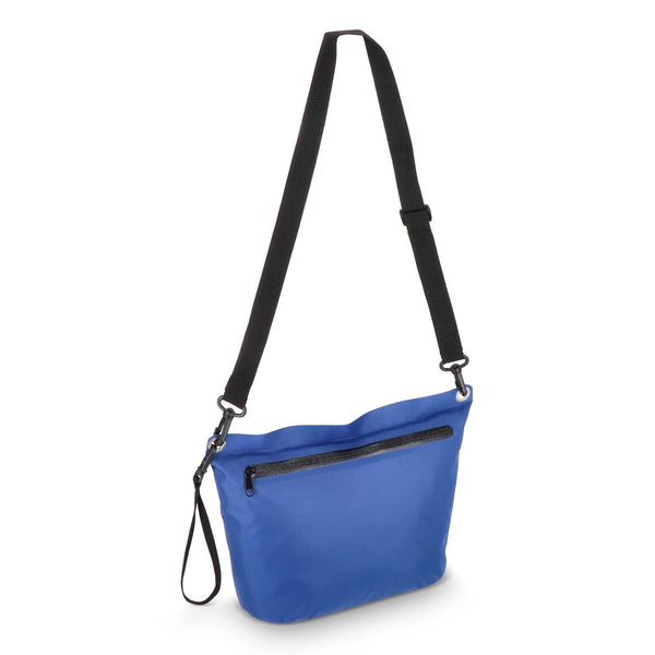 Borsa a tracolla resistente all'acqua in tessuto ripstop 33 x 23 x 13 cm blu navy - personalizzabile con logo