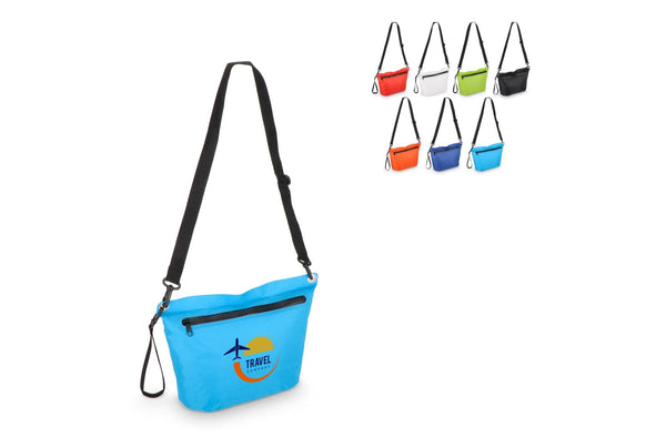 Borsa a tracolla resistente all'acqua in tessuto ripstop 33 x 23 x 13 cm - personalizzabile con logo