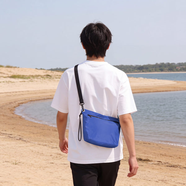 Borsa a tracolla resistente all'acqua in tessuto ripstop 33 x 23 x 13 cm - personalizzabile con logo