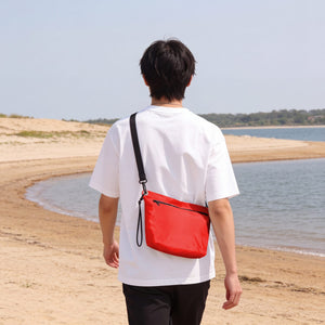 Borsa a tracolla resistente all'acqua in tessuto ripstop 33 x 23 x 13 cm - personalizzabile con logo
