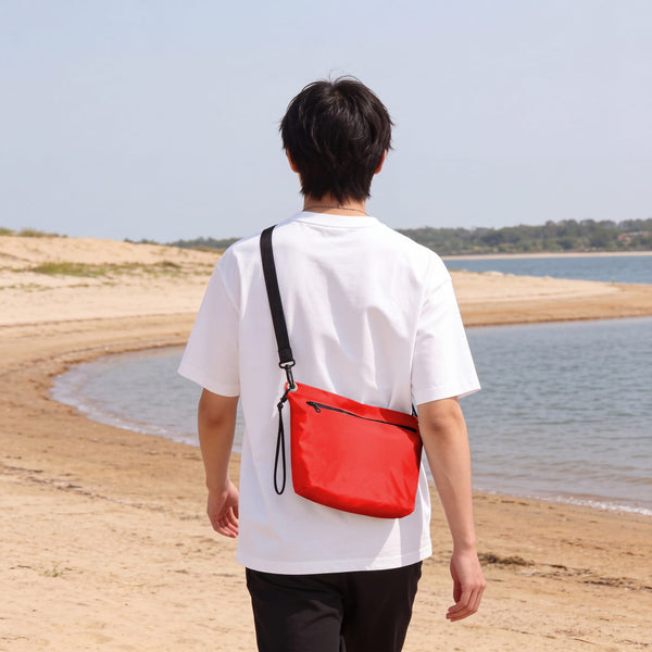 Borsa a tracolla resistente all'acqua in tessuto ripstop 33 x 23 x 13 cm - personalizzabile con logo