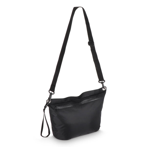 Borsa a tracolla resistente all'acqua in tessuto ripstop 33 x 23 x 13 cm Nero - personalizzabile con logo