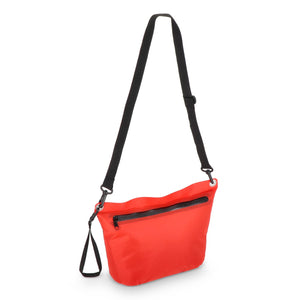 Borsa a tracolla resistente all'acqua in tessuto ripstop 33 x 23 x 13 cm Rosso - personalizzabile con logo