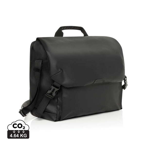 Borsa a tracolla Swiss Peak OSLO RCS nero - personalizzabile con logo