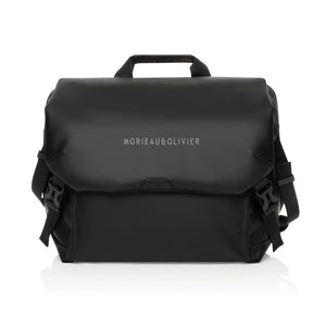Borsa a tracolla Swiss Peak OSLO RCS nero - personalizzabile con logo