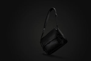 Borsa a tracolla Swiss Peak OSLO RCS nero - personalizzabile con logo