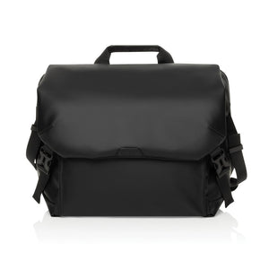 Borsa a tracolla Swiss Peak OSLO RCS nero - personalizzabile con logo