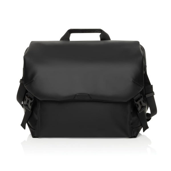 Borsa a tracolla Swiss Peak OSLO RCS nero - personalizzabile con logo