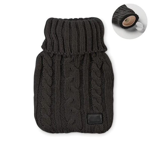 Borsa acqua calda 400ml Nero - personalizzabile con logo