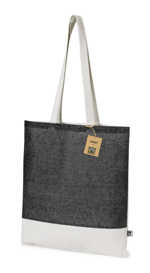 Borsa Annet Fairtrade nero - personalizzabile con logo