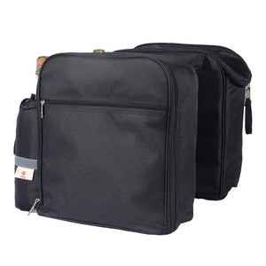 Borsa bici doppio picknick Nero - personalizzabile con logo