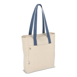 Borsa carrier Canvas InSideOut Reuuz 33 x 42 x 10 cm beige / Grigio - Blu - personalizzabile con logo