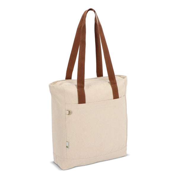Borsa carrier Canvas InSideOut Reuuz 33 x 42 x 10 cm Ecru / Marrone - personalizzabile con logo