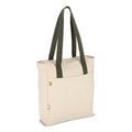 Borsa carrier Canvas InSideOut Reuuz 33 x 42 x 10 cm Ecru / verde calce - personalizzabile con logo