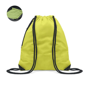 Borsa con cordoncino giallo - personalizzabile con logo